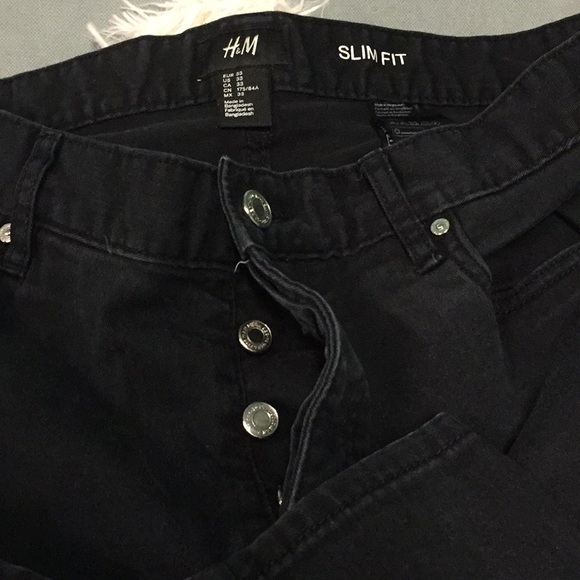 h&m black slim fit jeans